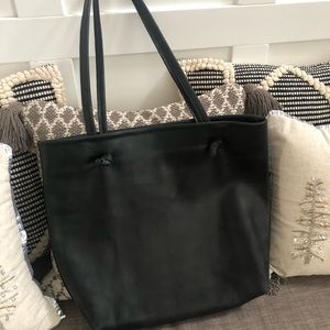 ABLE Rachel Leather Tote in Black